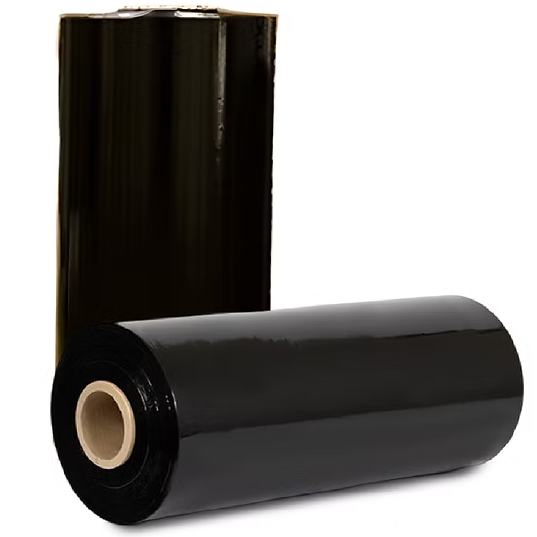 Machine Pallet Wrap Black Industrial Stretch Wrap Roll - 500mm x 1500m, 23mu